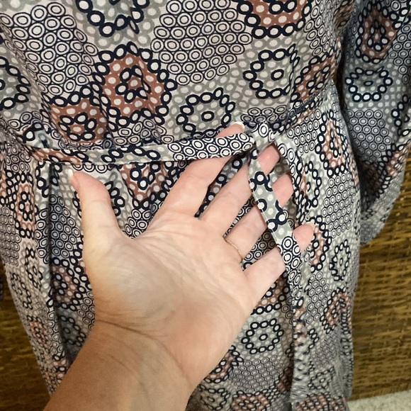 NWOT Natura Rust, navy blue Long Sleeve Lagenlook Mini Dress M - Picture 4 of 8